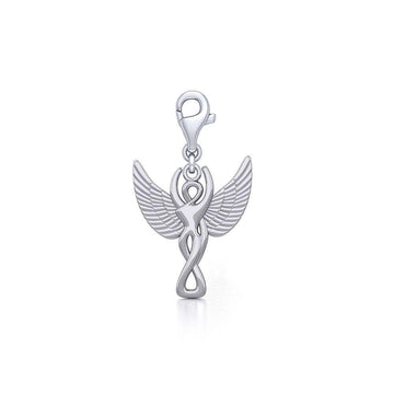 Angel Goddess Silver Clip Charm TWC165 - Jewelry